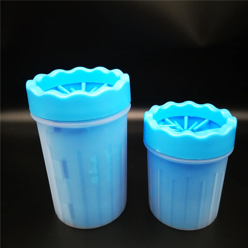 Soft pet dog cat foot paw cleaner washing brush Cup