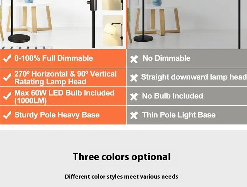 Modern Luxury Living Room Floor Iron Advanced Induction Sofa Corner Bedroom Bedside Table Integrated Night Fish Luring LampCE FCC