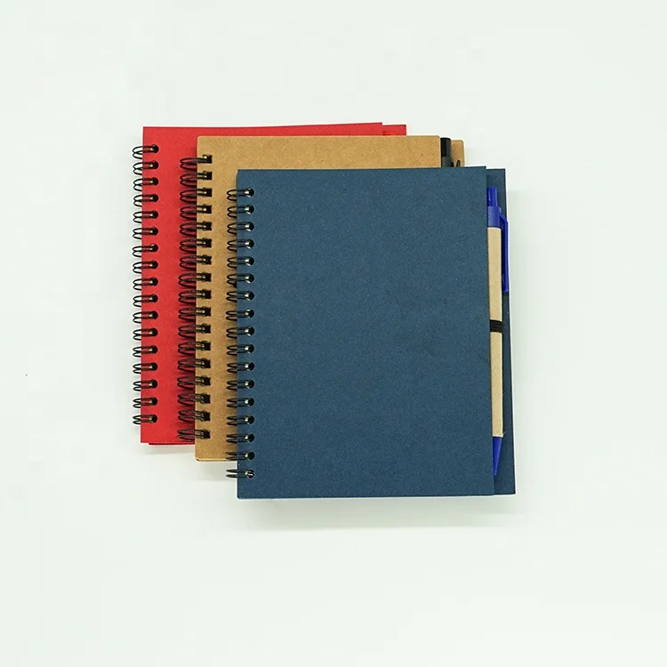 2021 Factory Manufacture Custom Recycled Kraft Paper Spiral Notebook