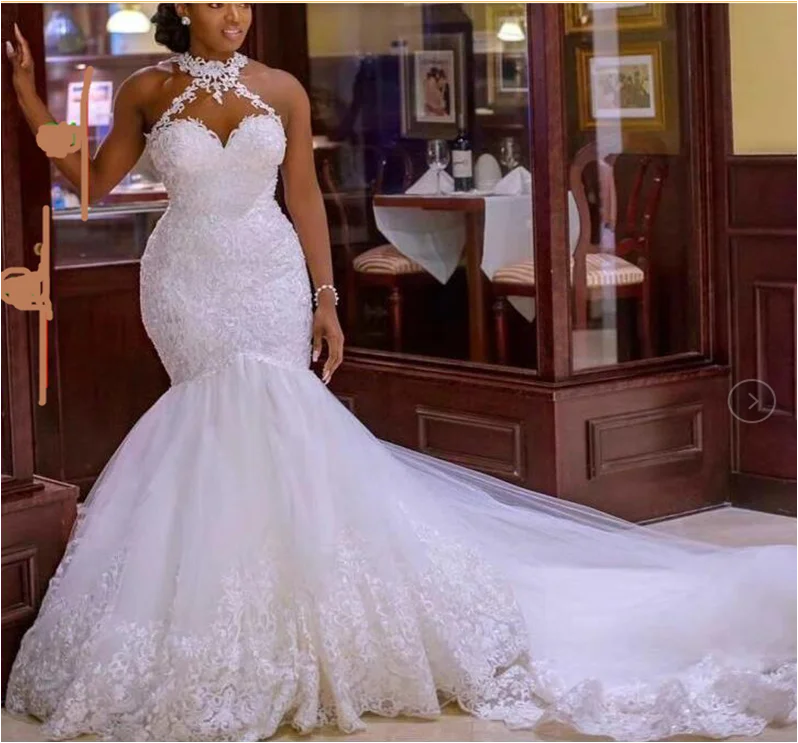 mermaid wedding dresses with lace and bling Beaded Lace Boho Mermaid Wedding Dress with Deep Neckline and Sparkle 16