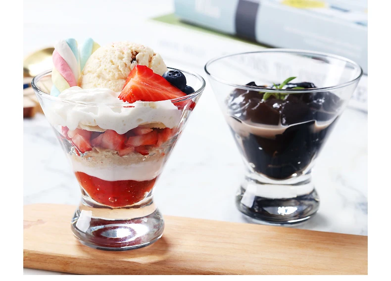 244ml Glass Cup Ice Cream Glass Cup Dessert Glass For Wedding Catering