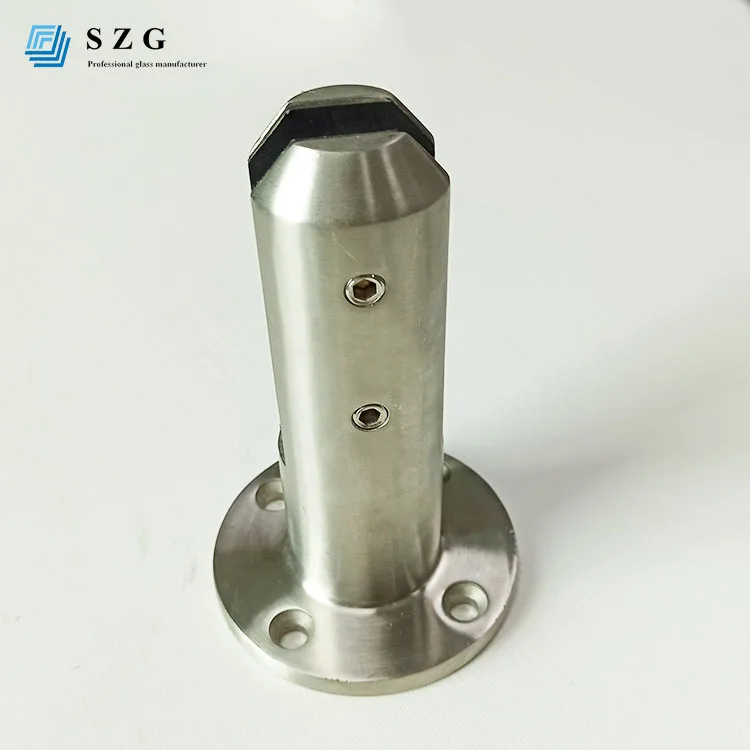 Sus 304 Spigot Glass Clamp Design Balcony Tempered Glass Deck Railings
