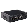 Intel Baytrail fanless quad core J1900 processor 4 LAN port firewall linux OS mini pc