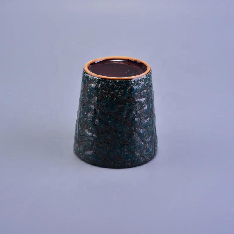 100ml Vintage dark blue ceramic candle holder wholesales