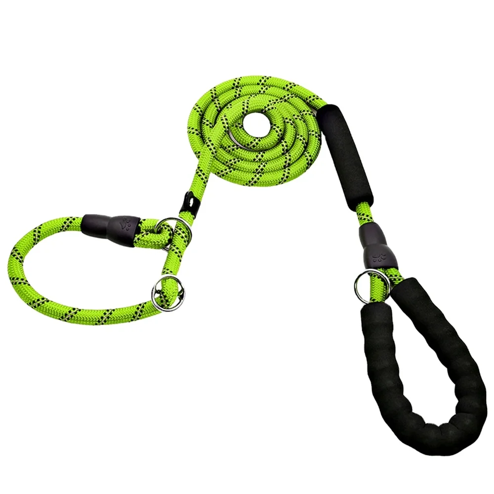 180cm 6 Feet Anti-choking Reflective P Chain Dog Slip Rope Leash Lead ...