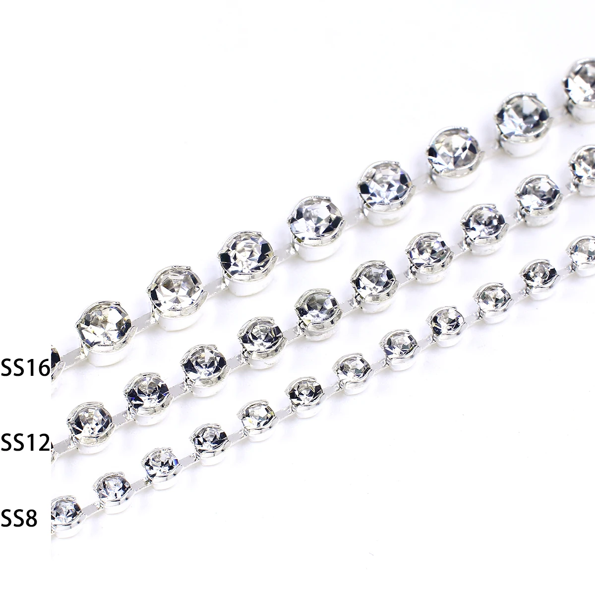 

trim strass,30 Meters, Brass, silver, golden,nickel,black nickel,red copper