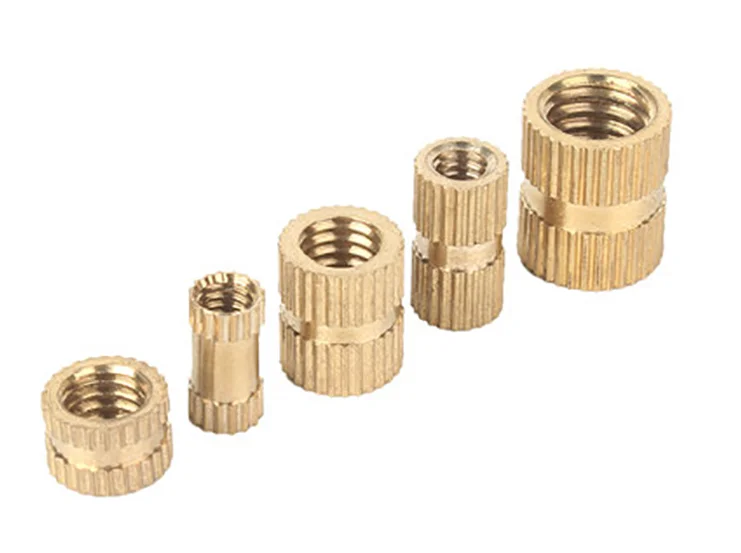 Copper Insert Brass Knurled Nut Brass Insert Through Thread Knurled Copper Inserts ...