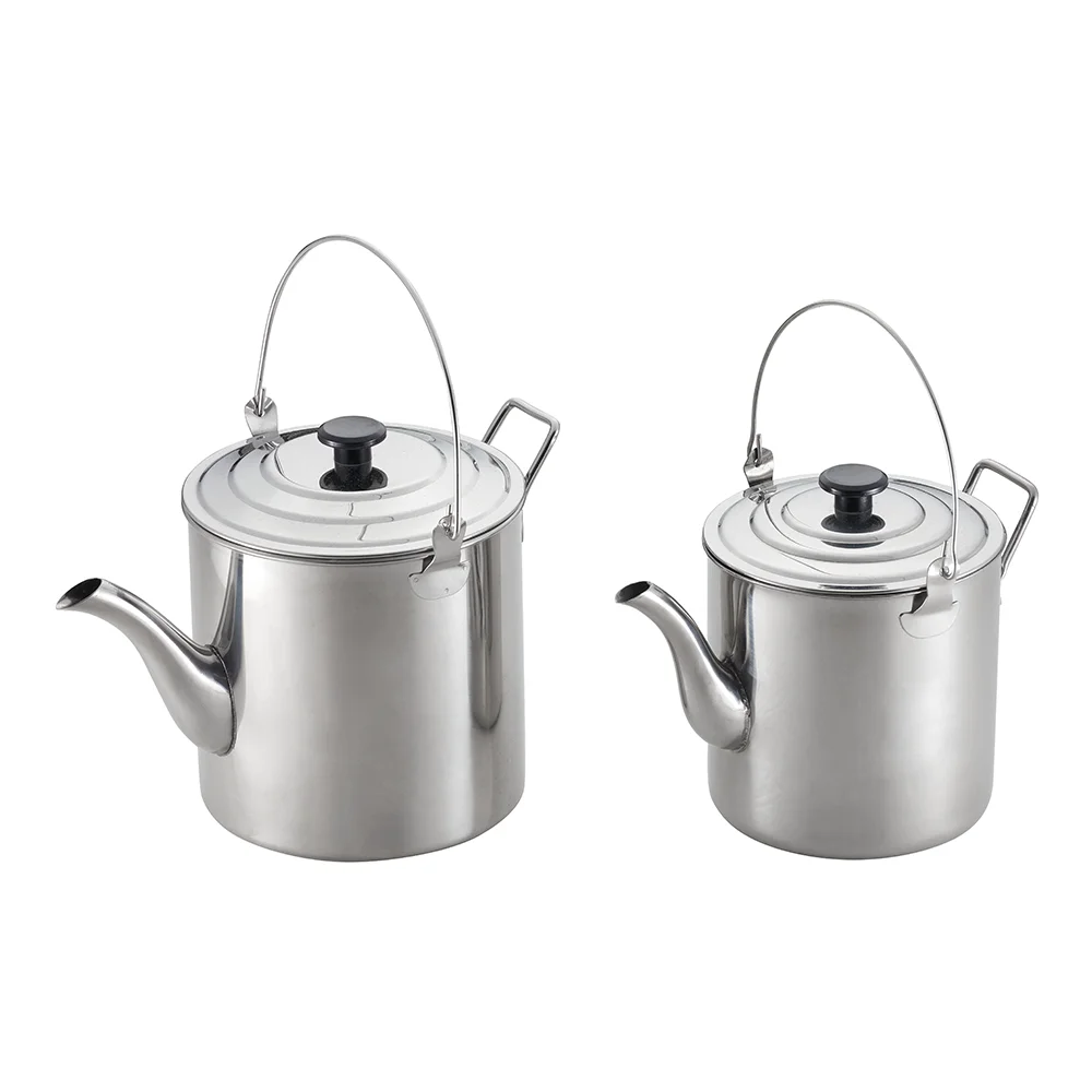 Wholesale 1.9L 2.7L Camping Cookware Coffee Tea Pot Outdoor Stainless Steel Korean Tea Kettle manufacture