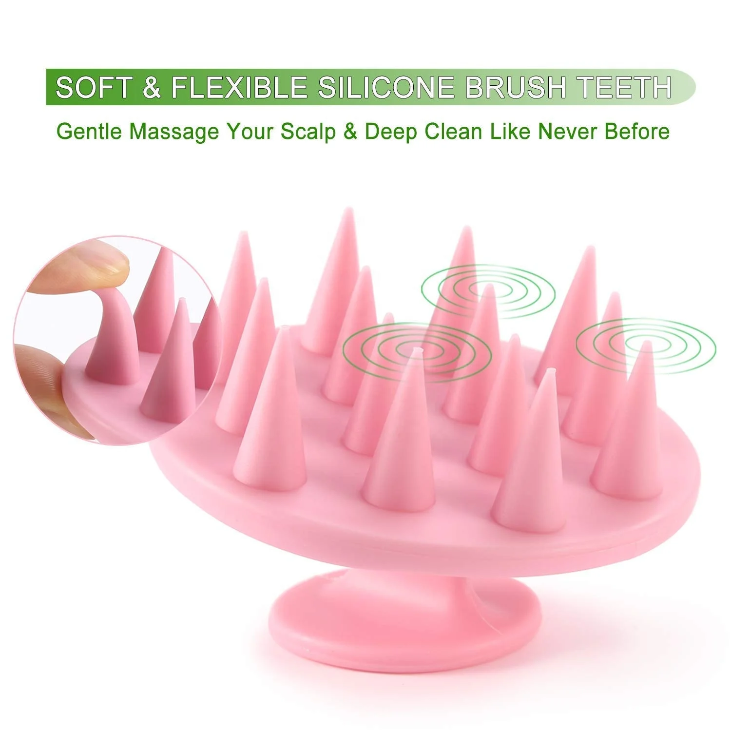Flexible and soft silicone Hair Scalp Brush shower brush