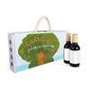 Foldable Custom Cardboard Gift Box with Rope Handle,Corrugated Cardboard Wine Product Packaging Box with Inserts