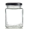Wholesale square empty 280ml Octagonal Glass Pet Bee Honey Bottle Jam Jar Bottle Storage Jar Glass Bottle