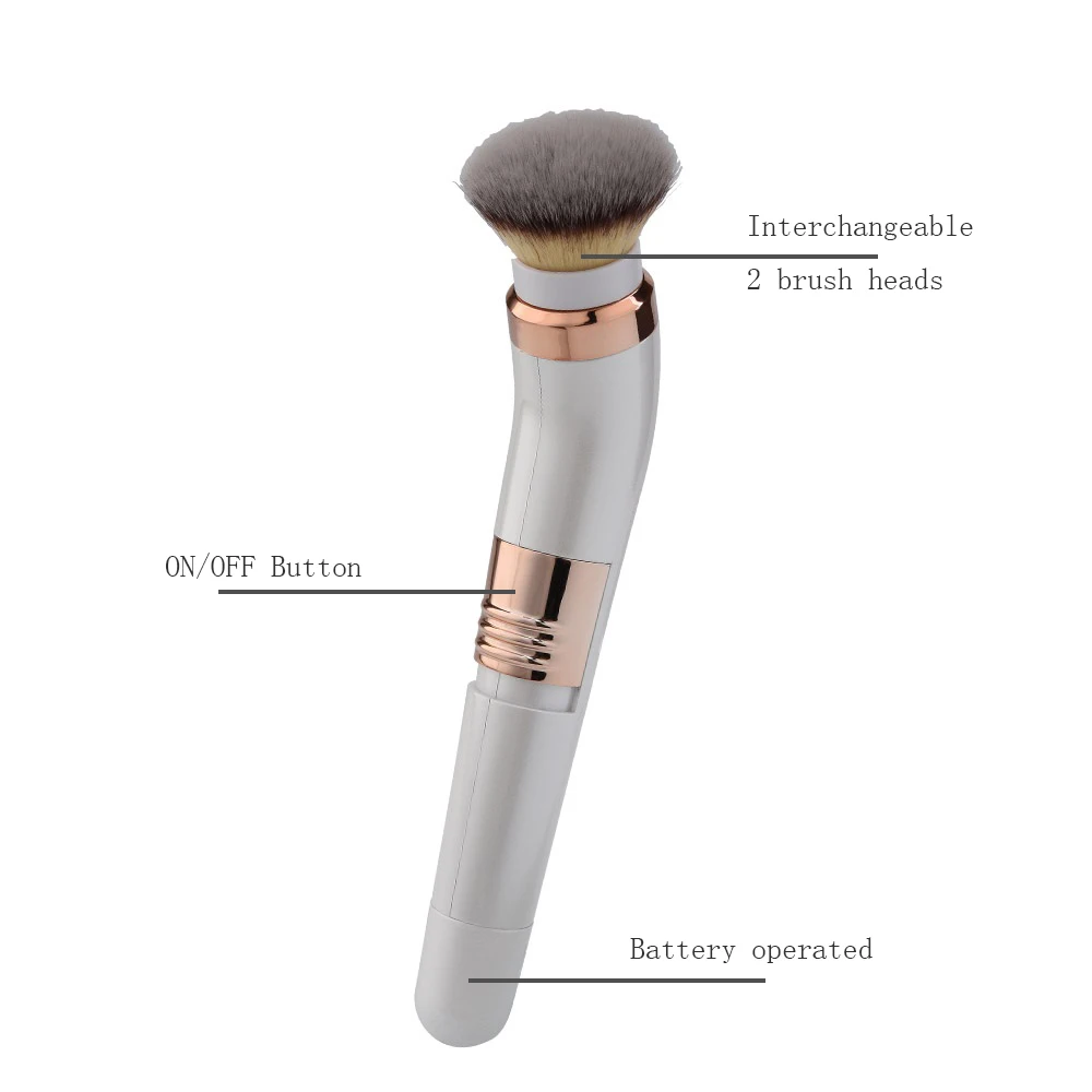 3 In 1 Battery Operated 360 Rotating Electric Makeup Brush Rotating