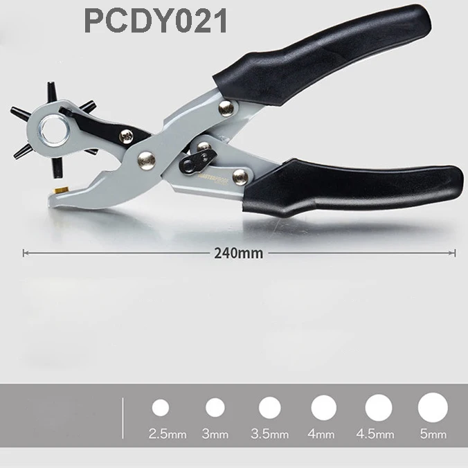240mm Mulishape Diy Hole Puncher Steel Saving Power For Leather