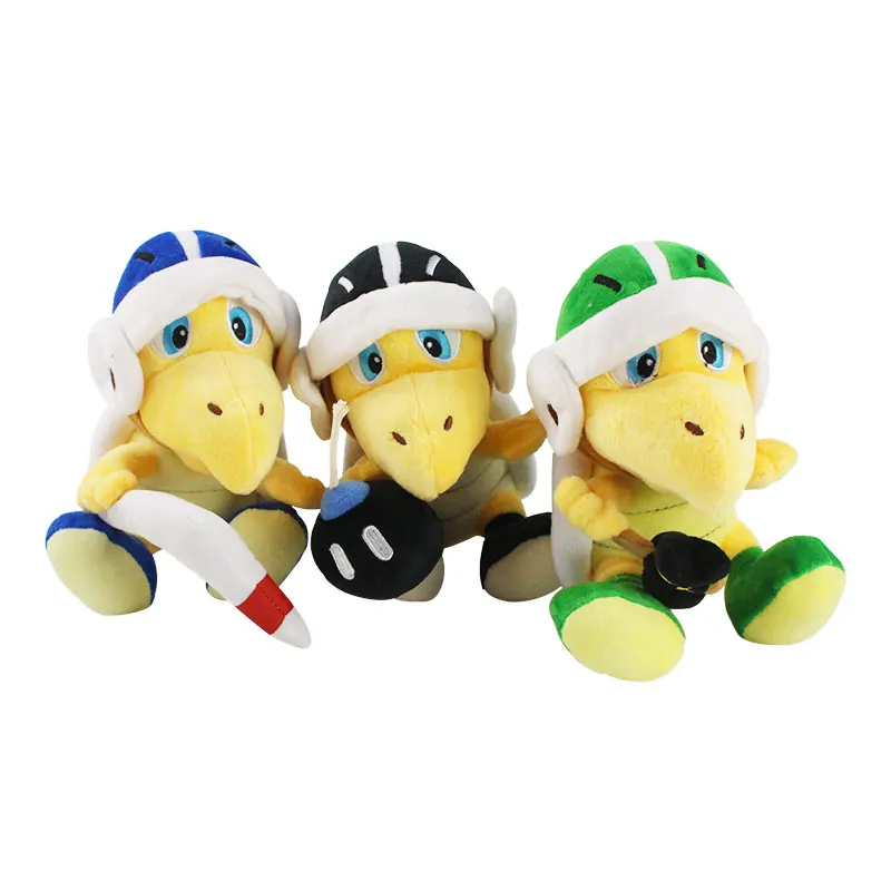 820cm 3styles Super Mario Bros Koopa Troopa With Hammer Boomerang Landmine Skull Turtle Plush 8267