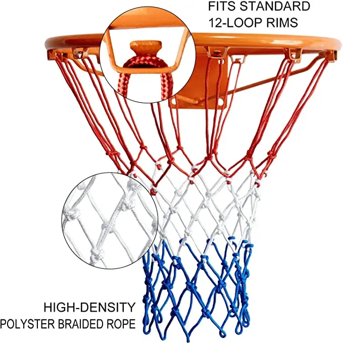 Mdunk Thickening Heavy Duty 12 Loops Standard Basketball Net For
