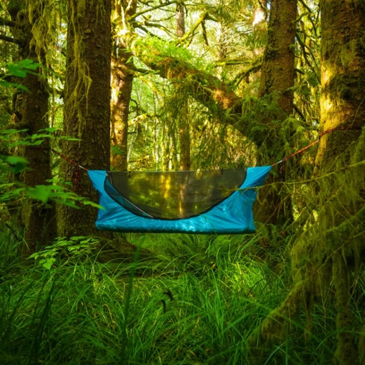 Totally Flat Outdoor Camping Hammock Tent Nylon Ultralight Hammock With