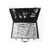 12 pcs aluminum case stainless steel kitchen knife set