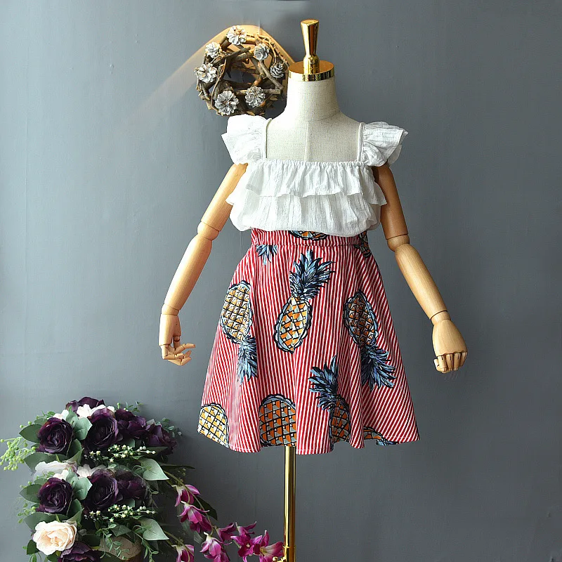 New Wholesale Children Boutique Clothing Baby Girls Ruffle Dress Set