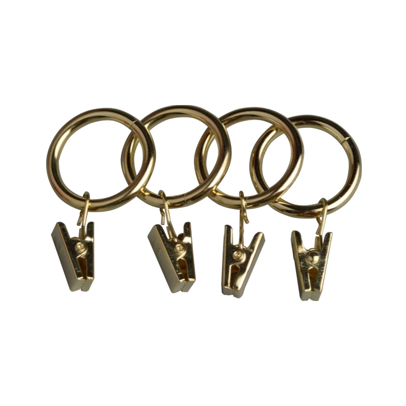 New Resolution Curtain Drapery Hook Clip Rings Set Of 14 Gold