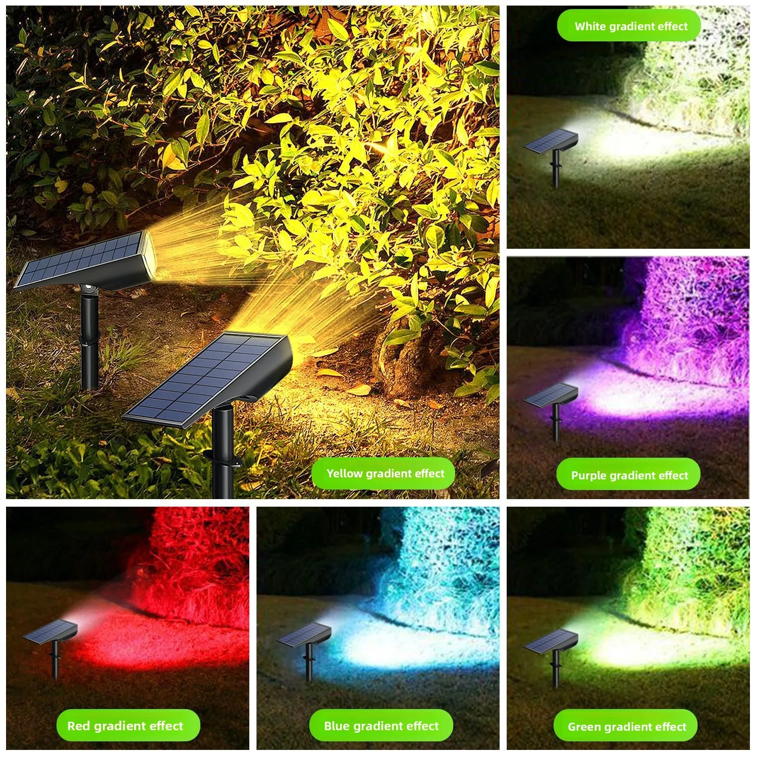 product solar lawn lights long lifetime darkness auto bright ground plug in led projector outdoor garden lights-3