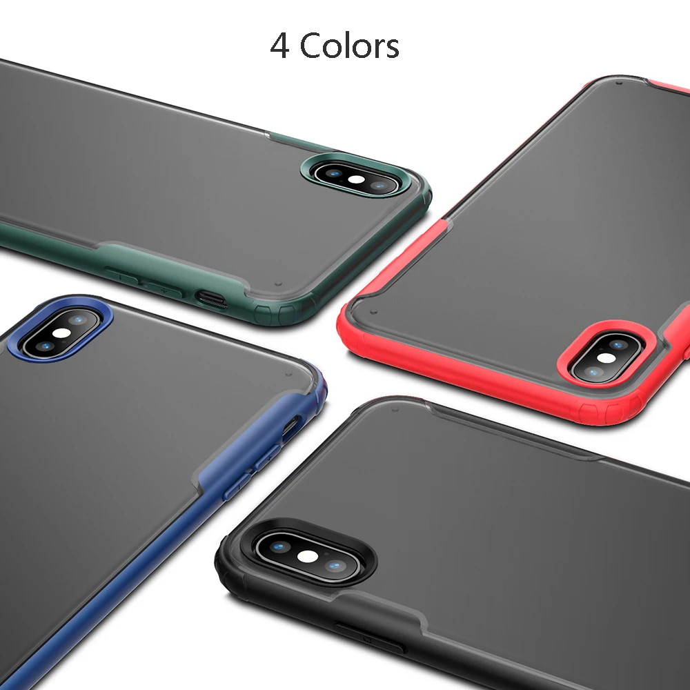 Pc+tpu Shockproof Back Cover Case For Iphone X 10 11 8 8plus 7plus Xr ...