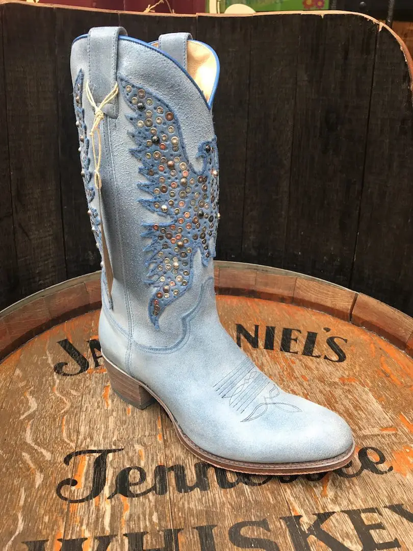 Lujosas botas de piel de vaca y cuero para mujer olang aspen