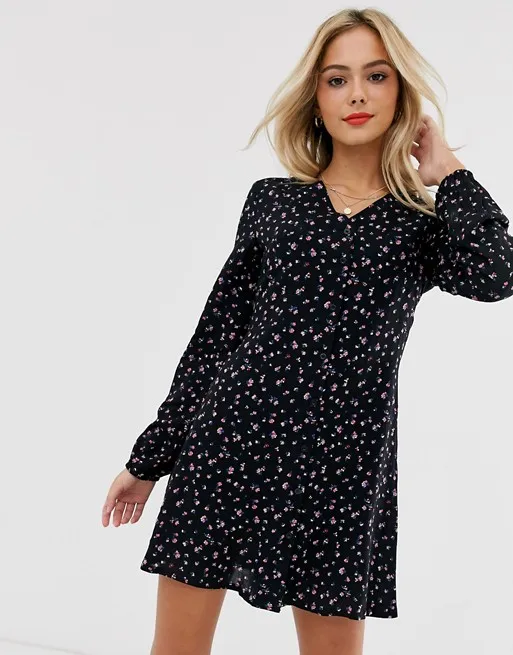 long sleeve tea dress