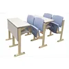 Factory Direct Custom Logos triangular college desks and chairs