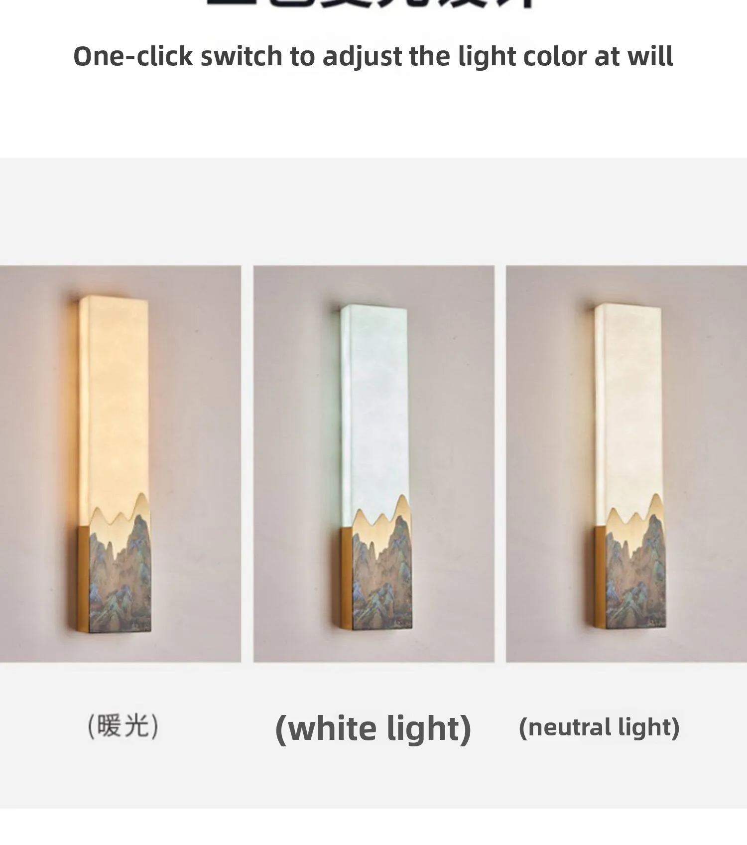 product chinese style all copper enamel finish zen style wall lamp with marble lighting for living room bedroom bedside 5 year warranty712-4