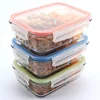 New Divider Seal Tech Best Quality Snap Locking Lids Airtight 3 Compartment Glass Meal Prep Containers