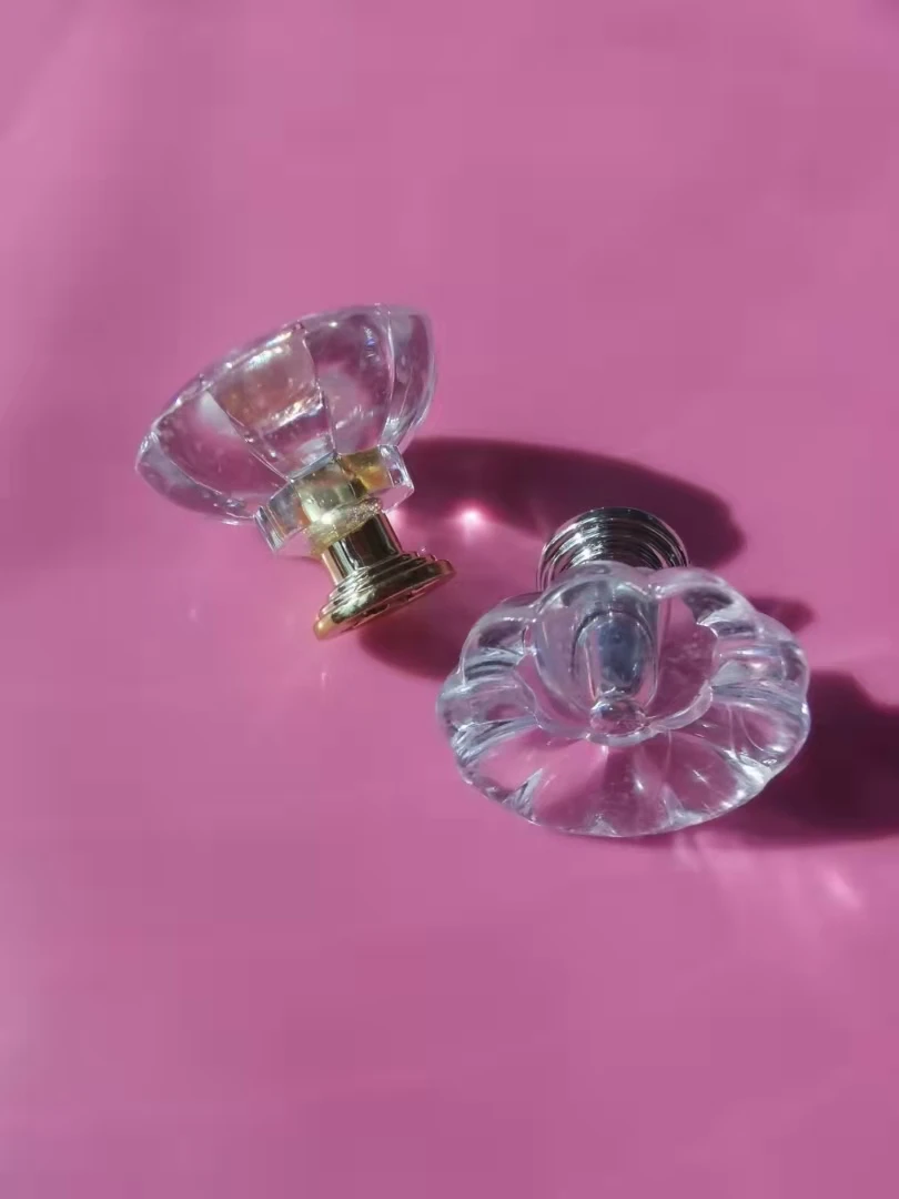 Self Adhesive 38mm Diameter Round Acrylic Mirror Drawer Finger Pull