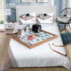 denim blues square tray desk perspective Bedding Set decor luxury bedding