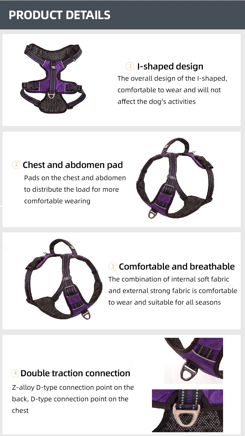 Personalized Adjustable Dog Harness Buy Pet Products Dog Harness Dog