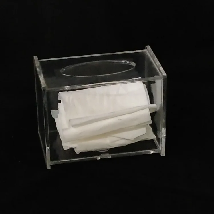 Square Clear Acrylic Tissue Box,Mini Acrylic Box For Tissue With Hot