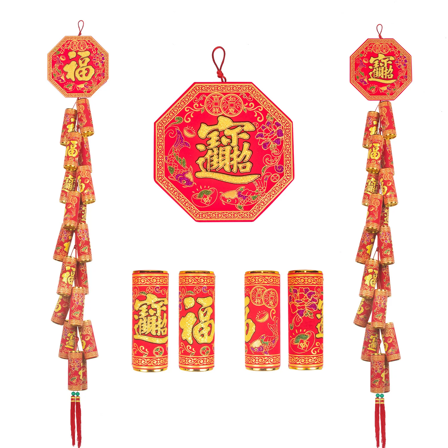 2020 Chinese New Year Firecracker Decoration Wall Decor Traditional ...