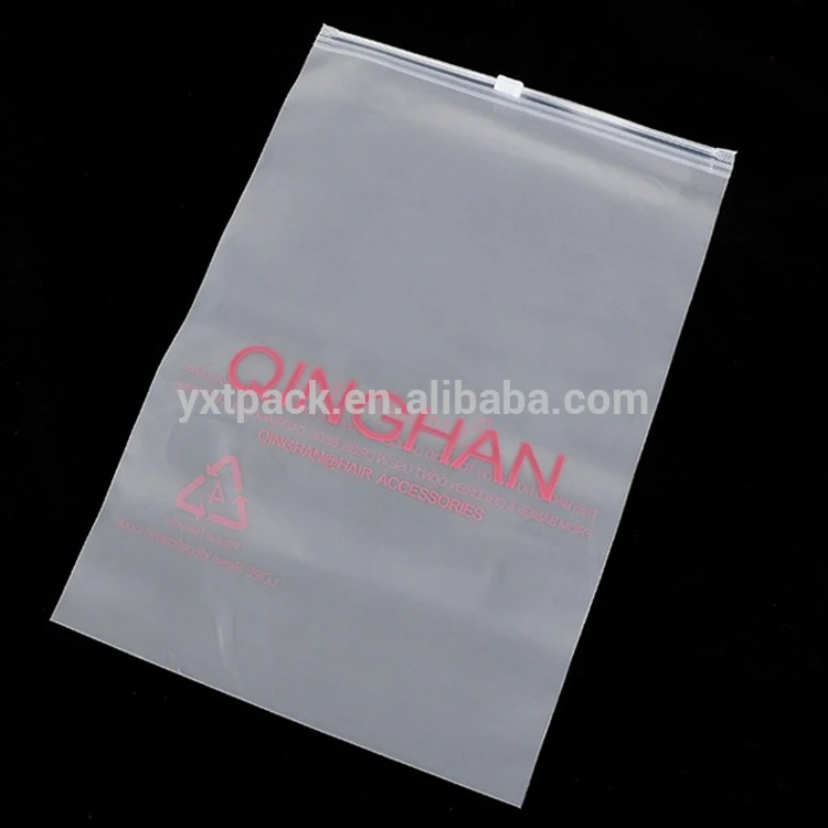 High Quality Resealable Transparent Frosted CPE Frosted Zipper Slider Bag Plastic Zip Slider Bag Printed Slider Zip lock Plastic