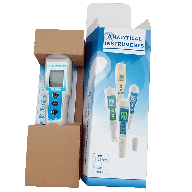 New Waterproof Digital 5 in 1 TDS EC PH Salinity Temperature Tester water quality Tester for Pools Drinking Water Aquariums