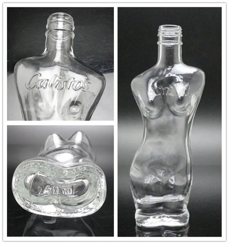 wanita anggun body shade 250ml botol kecap kaca dengan tutup putih