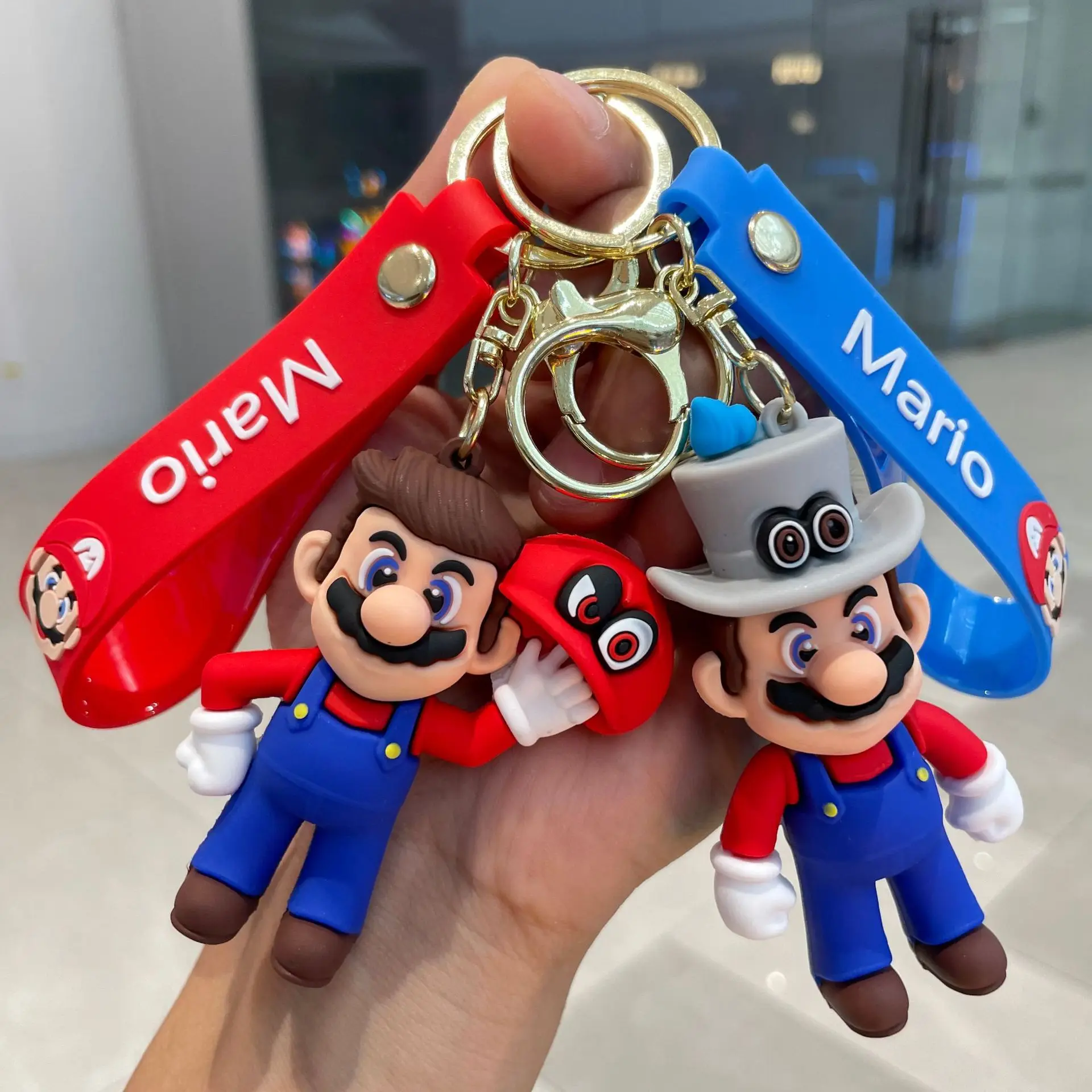 4 Styles New Super Marios Odyssey Pvc Keychains Mario Cowboy In Pirate ...