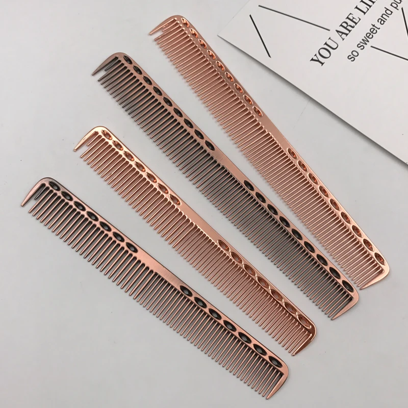 Professional Barber Shop Salon Hairdressing Aluminum Hair Comb For