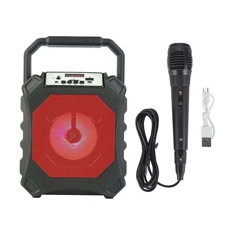 5w Hifi Stereo USB Karaoke subwoofer Hands-free Bluetooth Speaker For Microphone - ANKUX.COM