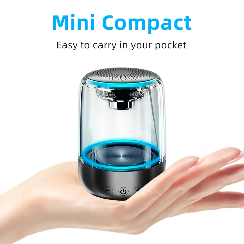 Mini Colorful light Portable Music Sound Box BT 5.0 Speaker Handsfree Outdoor Bass Subwoofer - ANKUX.COM
