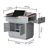 Factory wholesale high quality school multimedia teaching platform/glass podium