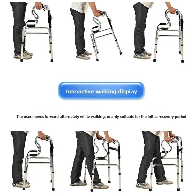 Factory Direct Sale Foldable Aluminum Alloy Walker with Wheels Walking Aids for the Disabled Direct From the Source details