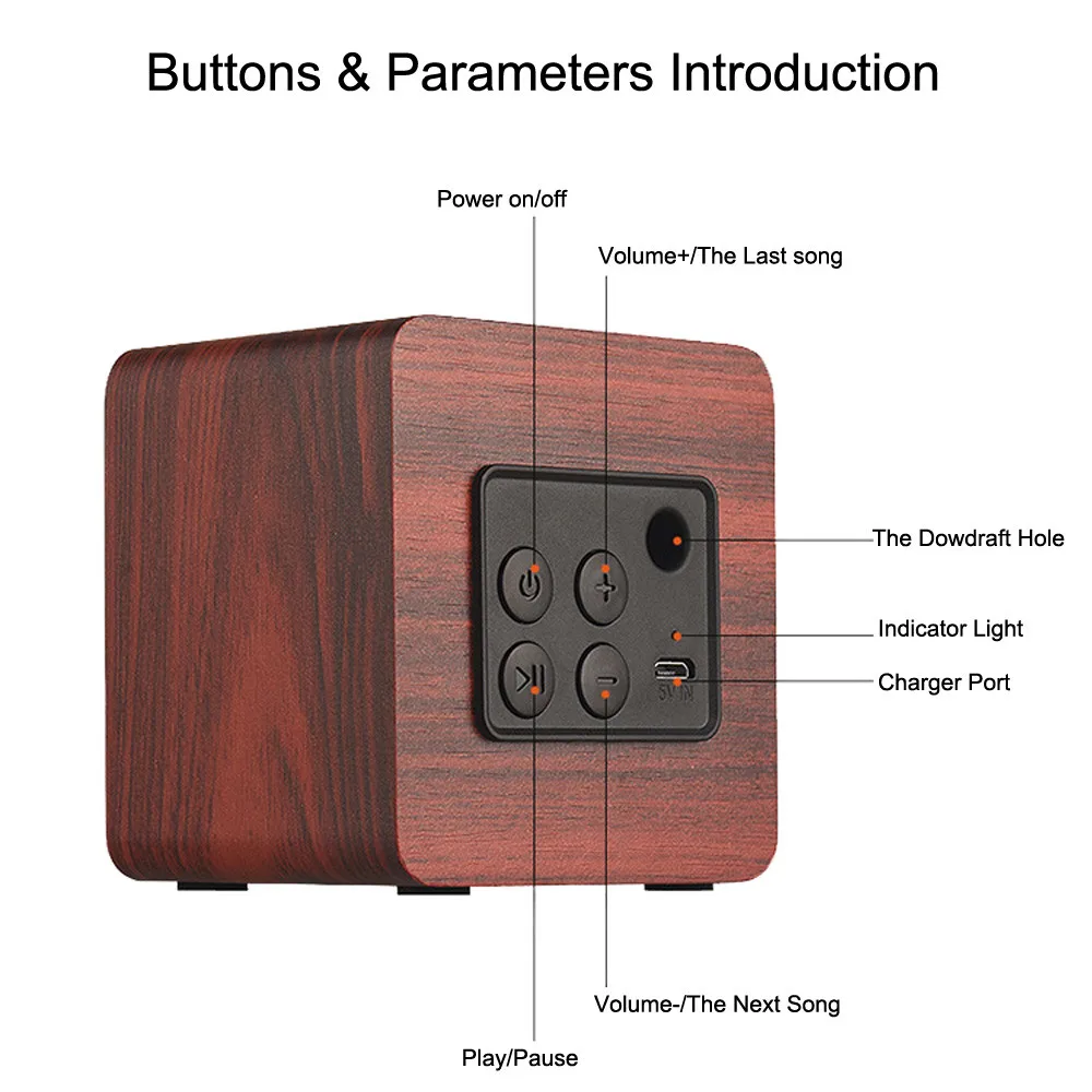 2020 HIPERDEAL For Phone Samsung Mini Wireless Speaker Portable Wooden Speakers Sound Music Hand free - ANKUX.COM