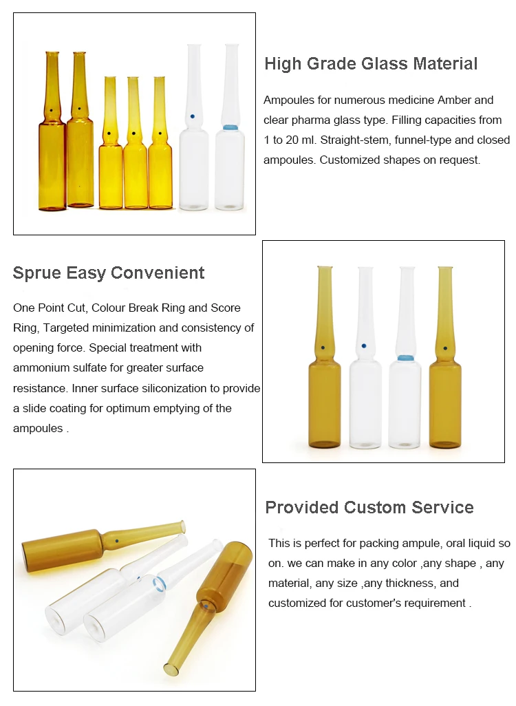 Premium 1 2 3 5 10 20 25 30 Ml Mini Serum Medical Glass Vial Empty