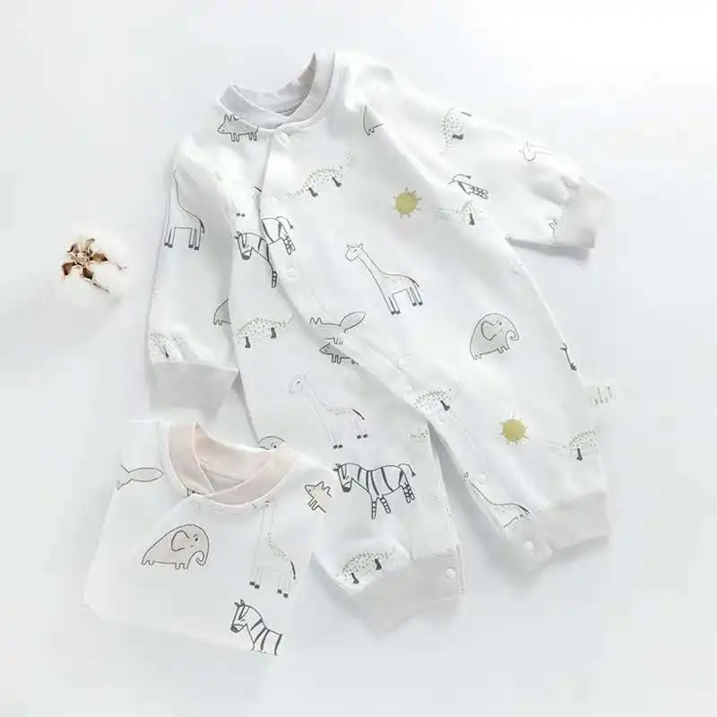 Bamboo Cotton Pattern Print Newborn Sleepwear Baby Rompers Bamboo