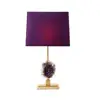 Contemporary Purple Precious Stone Fengshui Amethyst Table Lamp For High End Hotel Project