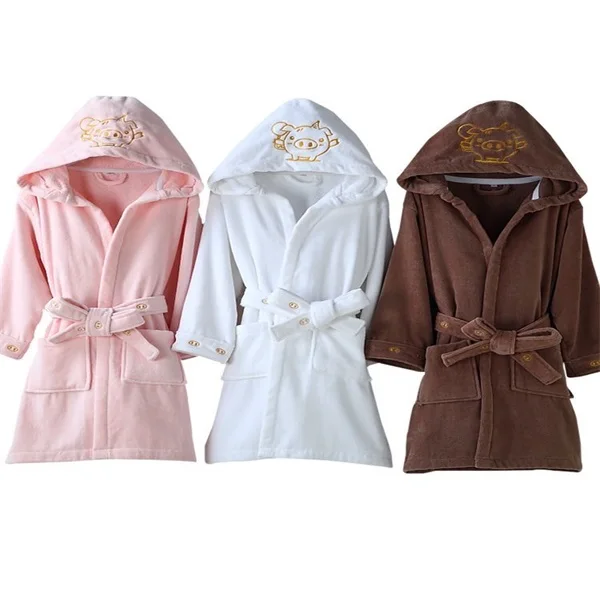 
Kids Terry Fabric Cotton Bathrobe Made In China 