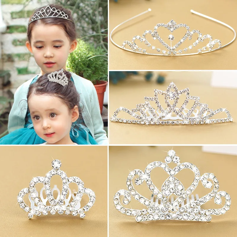 Gorgeous Pretty Rhinestone Tiaras Crown For Kids Exquisite Headband ...